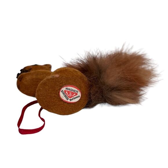 Wagner Kunstlerschutz Handwork West Germany Flocked Fox Beaver Squirrel Ornament - Picture 11 of 11